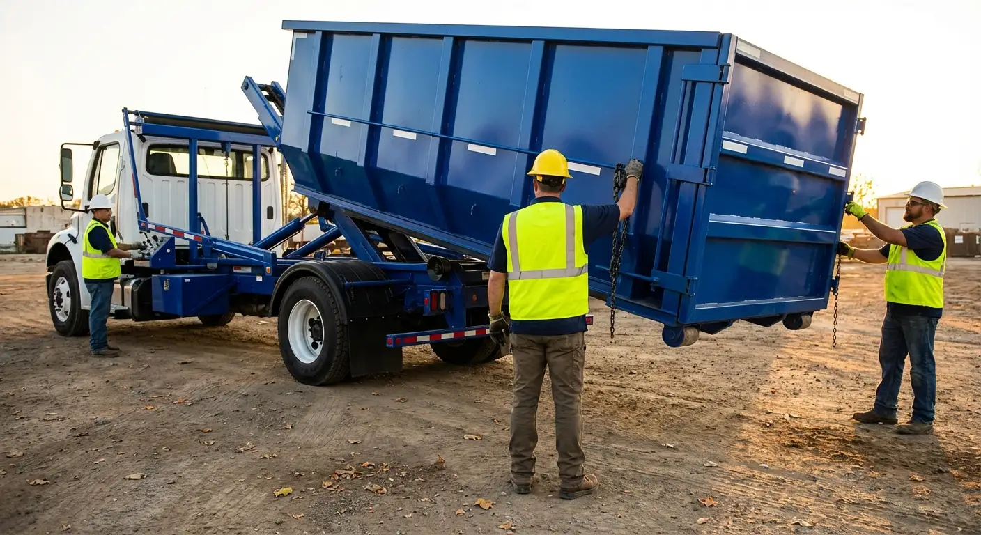 Commercial debris containment dumpster in Millbrook, AL