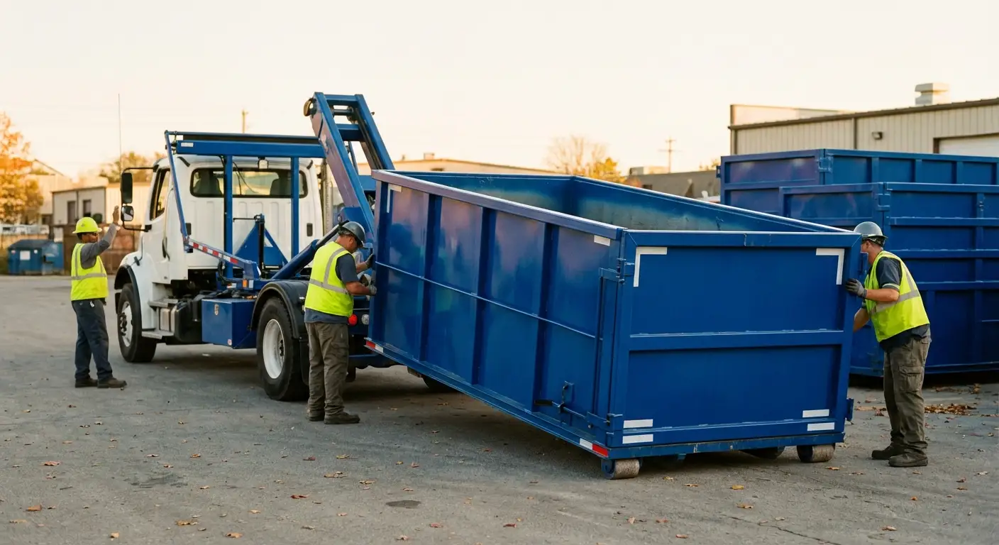 Commercial waste management and dumpster rental logistics in Millbrook, AL